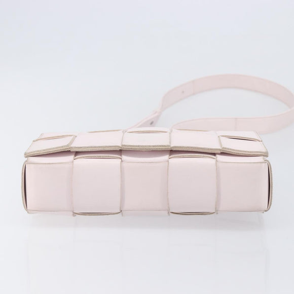 Bottega Veneta MAXI INTRECCIATO cassette Shoulder Bag Pink Silver Auth ka6605V