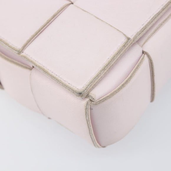 Bottega Veneta MAXI INTRECCIATO cassette Shoulder Bag Pink Silver Auth ka6605V
