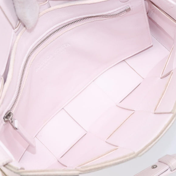 Bottega Veneta MAXI INTRECCIATO cassette Shoulder Bag Pink Silver Auth ka6605V