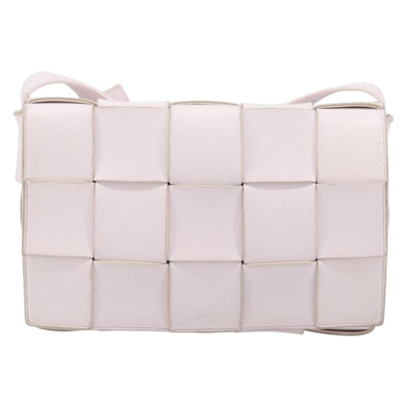 Bottega Veneta MAXI INTRECCIATO cassette Shoulder Bag Pink Silver Auth ka6605V
