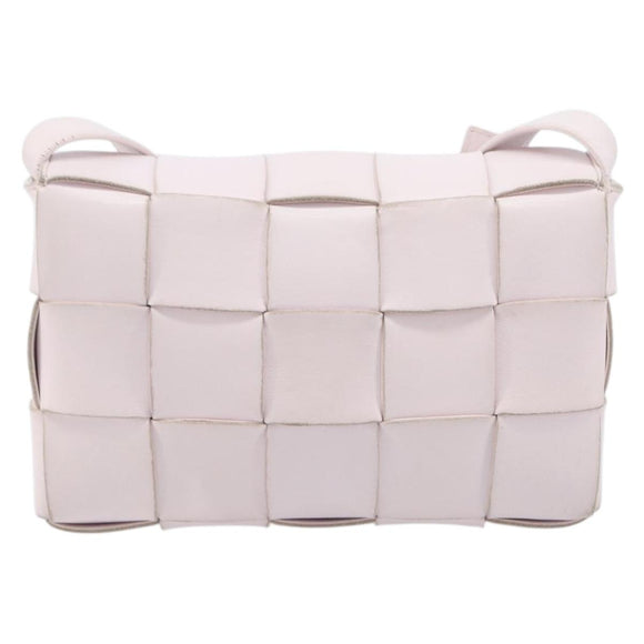 Bottega Veneta MAXI INTRECCIATO cassette Shoulder Bag Pink Silver Auth ka6605V