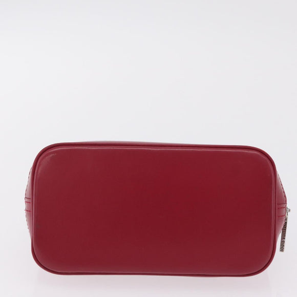 LOUIS VUITTON Monogram Satin Little Alma Hand Bag Red M92350 LV Auth ka6609