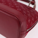 LOUIS VUITTON Monogram Satin Little Alma Hand Bag Red M92350 LV Auth ka6609-10