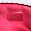 LOUIS VUITTON Monogram Satin Little Alma Hand Bag Red M92350 LV Auth ka6609-19