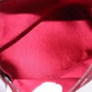 LOUIS VUITTON Monogram Satin Little Alma Hand Bag Red M92350 LV Auth ka6609-11