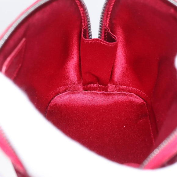 LOUIS VUITTON Monogram Satin Little Alma Hand Bag Red M92350 LV Auth ka6609