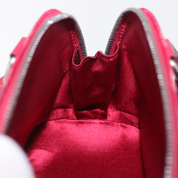 LOUIS VUITTON Monogram Satin Little Alma Hand Bag Red M92350 LV Auth ka6609