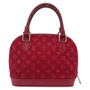 LOUIS VUITTON Monogram Satin Little Alma Hand Bag Red M92350 LV Auth ka6609-2