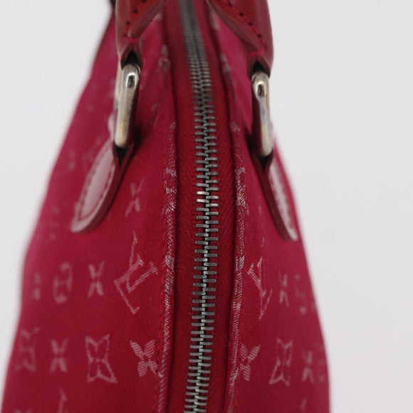 LOUIS VUITTON Monogram Satin Little Alma Hand Bag Red M92350 LV Auth ka6609