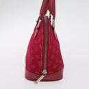 LOUIS VUITTON Monogram Satin Little Alma Hand Bag Red M92350 LV Auth ka6609-5