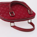 LOUIS VUITTON Monogram Satin Little Alma Hand Bag Red M92350 LV Auth ka6609-7