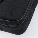 Salvatore Ferragamo Gancini Shoulder Bag Canvas Black Silver Auth ka6611-11