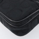 Salvatore Ferragamo Gancini Shoulder Bag Canvas Black Silver Auth ka6611-12