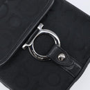 Salvatore Ferragamo Gancini Shoulder Bag Canvas Black Silver Auth ka6611-15