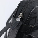 Salvatore Ferragamo Gancini Shoulder Bag Canvas Black Silver Auth ka6611-16