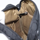 Salvatore Ferragamo Gancini Shoulder Bag Canvas Black Silver Auth ka6611-20