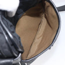 Salvatore Ferragamo Gancini Shoulder Bag Canvas Black Silver Auth ka6611-23