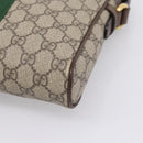 GUCCI GG Supreme Web Sherry Line Shoulder Bag PVC Beige Gold 547926 Auth ka6613V-10