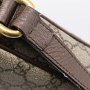 GUCCI GG Supreme Web Sherry Line Shoulder Bag PVC Beige Gold 547926 Auth ka6613V-14
