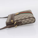 GUCCI GG Supreme Web Sherry Line Shoulder Bag PVC Beige Gold 547926 Auth ka6613V-4