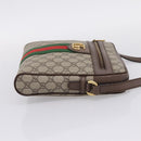 GUCCI GG Supreme Web Sherry Line Shoulder Bag PVC Beige Gold 547926 Auth ka6613V-5