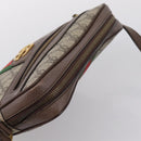 GUCCI GG Supreme Web Sherry Line Shoulder Bag PVC Beige Gold 547926 Auth ka6613V-6