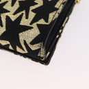 Saint Laurent Wallet On Chain Shoulder Bag Satin Black Gold Auth ka6614V-18