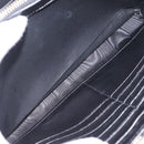 Saint Laurent Wallet On Chain Shoulder Bag Satin Black Gold Auth ka6614V-10
