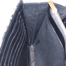 Saint Laurent Wallet On Chain Shoulder Bag Satin Black Gold Auth ka6614V-21