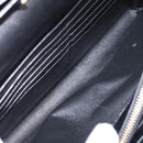 Saint Laurent Wallet On Chain Shoulder Bag Satin Black Gold Auth ka6614V-22