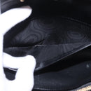 Saint Laurent Wallet On Chain Shoulder Bag Satin Black Gold Auth ka6614V-25