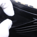Saint Laurent Wallet On Chain Shoulder Bag Satin Black Gold Auth ka6614V-28