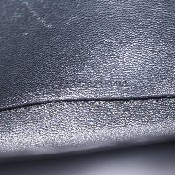 Saint Laurent Wallet On Chain Shoulder Bag Satin Black Gold Auth ka6614V