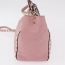Valentino Rock Studs Hand Bag Leather 2way Pink Gold Auth ka6616A-3
