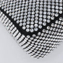 PRADA Crystal Hand Bag Silk Silver Auth ka6617M-11