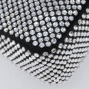 PRADA Crystal Hand Bag Silk Silver Auth ka6617M-13