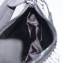 PRADA Crystal Hand Bag Silk Silver Auth ka6617M-20