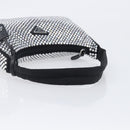 PRADA Crystal Hand Bag Silk Silver Auth ka6617M-7