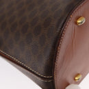 CELINE Macadam Canvas Hand Bag PVC Leather 2way Brown Gold Auth ka662-15