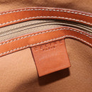 CELINE Macadam Canvas Hand Bag PVC Leather 2way Brown Gold Auth ka662-19