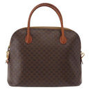 CELINE Macadam Canvas Hand Bag PVC Leather 2way Brown Gold Auth ka662-13