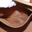 CELINE Macadam Canvas Hand Bag PVC Leather 2way Brown Gold Auth ka662-23