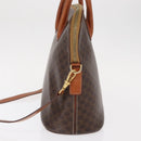 CELINE Macadam Canvas Hand Bag PVC Leather 2way Brown Gold Auth ka662-3