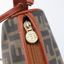 FENDI Zucca Canvas Mamma Baguette Shoulder Bag PVC Brown Black Auth ka6620-20