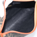 FENDI Zucca Canvas Mamma Baguette Shoulder Bag PVC Brown Black Auth ka6620-11