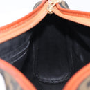 FENDI Zucca Canvas Mamma Baguette Shoulder Bag PVC Brown Black Auth ka6620-22