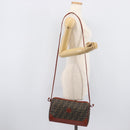 FENDI Zucca Canvas Mamma Baguette Shoulder Bag PVC Brown Black Auth ka6620-26