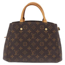 LOUIS VUITTON Monogram Montaigne BB Hand Bag 2way M41055 LV Auth ka6622V-2