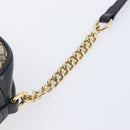 GUCCI GG Canvas GG Marmont Chain Shoulder Bag Black Gold 447632 Auth ka6623V-11