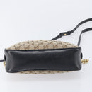 GUCCI GG Canvas GG Marmont Chain Shoulder Bag Black Gold 447632 Auth ka6623V-12
